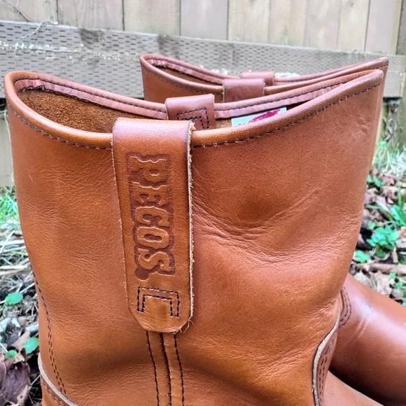Red Wing Shoes Pecos Tan Leather Men's Boots - Picture 2 of 7